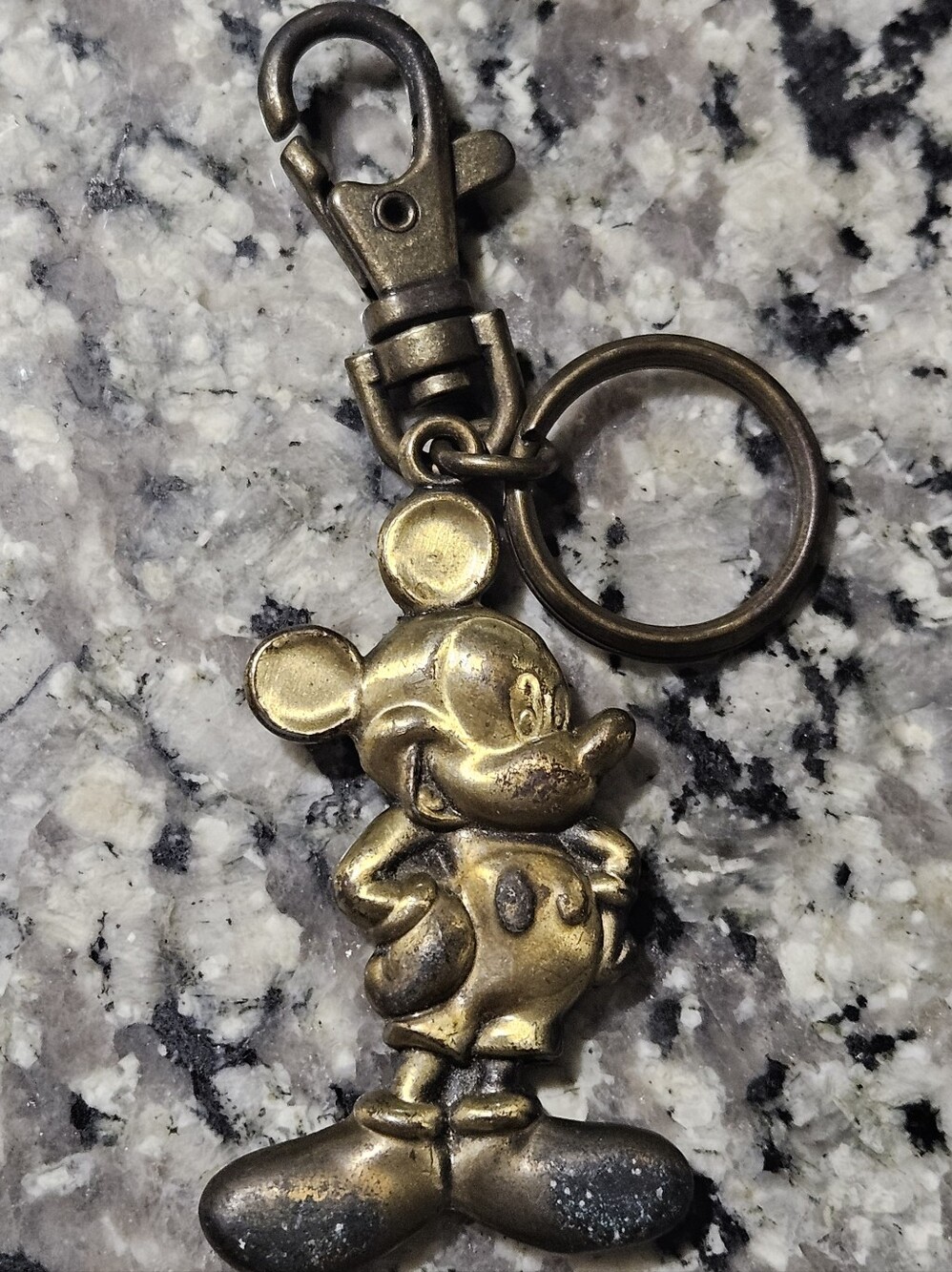 Vintage Disney Mickey Mouse Charm Keyring Keychain